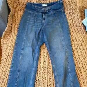 Free People High waisted Stretch Flare Jeans (33) with Belt